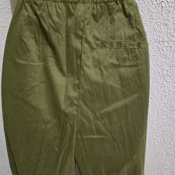 Like An Angel Elastic Waist Hiking athletic Olive Green Cargo Pants M - Picture 6 of 6